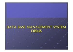 Database Systems Administration