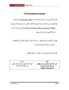 برمجة السى شارب