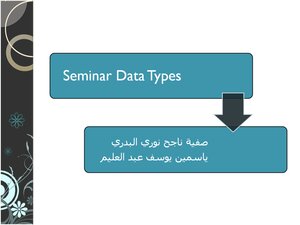 كتاب مفاهيم لغات البرمجة - أنواع البيانات Data Types pdf