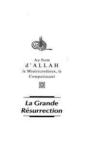 (6-8) La Grande Resurrection - The Book Of The Great Resurrection In French