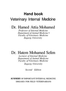Hand Book Of Veterinary Internal Medicine