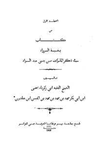 بغية الرواد في ذكر الملوك من بني الواد