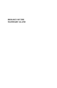 Biology Of Mamary Gland