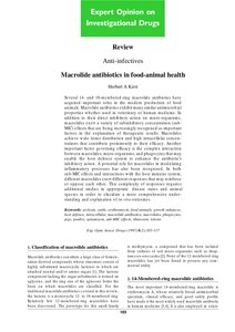 المضادات الحيوية ماكرولايد في صحة الغذاء والحيوان