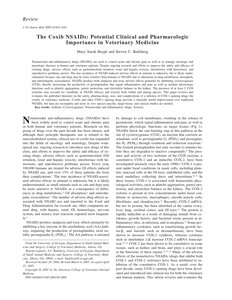 The Coxib NSAIDs الأهمية السريرية والدوائية المحتملة في الطب البيطري (ص 633-643)