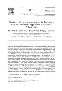 Treatment of chronic endometritis in dairy cows with an intrauterine application of enzymes A field trial