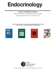 Recurring Hypocalcemia Of Bovine Parturient Paresis Is Associated With Failure To Produce 1,25-dihydroxyvitamin D