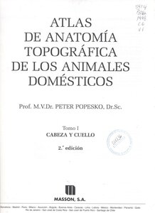 Atlas Of Anatomy Veterinary - Popesko