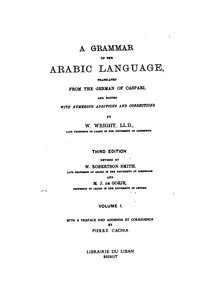Grammar Of The Arabic Language
