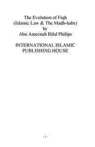 The Evolution Of Fiqh Islamic Law The Madh Habs