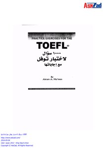 1000 question to test the TOEFL with their answers