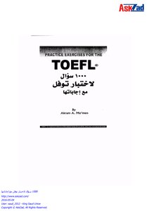 1000 Toefl Test Questions With Answers