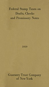 ضرائب الطوابع الفيدرالية على الكمبيالات والشيكات والسندات الإذنية ، 1919  ارض الكتب