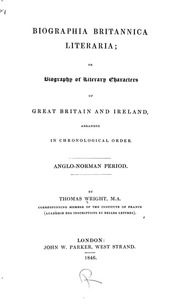 ارض الكتب Biographia Britannica Literaria ؛ أو ، سيرة الشخصيات الأدبية لبريطانيا العظمى وأيرلندا ، مرتبة ترتيبًا زمنيًا 