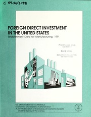 الاستثمار الأجنبي المباشر في الولايات المتحدة. بيانات المنشأة لـ  