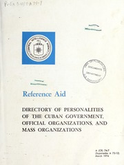 دليل شخصيات الحكومة الكوبية والمنظمات الرسمية والمنظمات الجماهيرية  