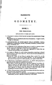 عناصر الهندسة: يحتوي على الكتب الستة الأولى للإقليدس ، مع ...  