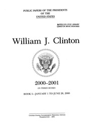 وليام ج. كلينتون [مورد إلكتروني]: 2000-2001 (في ثلاثة كتب)  