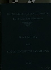 كتالوج مجموعة نقش الزخرفة لمتحف Kunstgewerbe  ارض الكتب