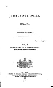 ملاحظات تاريخية. 1509-1714  ارض الكتب