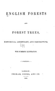 ارض الكتب الغابات الإنجليزية وأشجار الغابات التاريخية والأسطورية والوصفية 