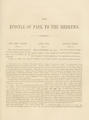 رسالة بولس الرسول إلى العبرانيين: مترجمة من اليونانية ، على أساس النسخة الإنجليزية العامة ؛ مع الملاحظات  ارض الكتب