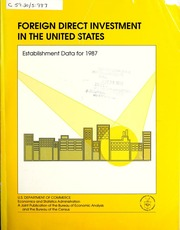 الاستثمار الأجنبي المباشر في الولايات المتحدة. بيانات المنشأة لـ  