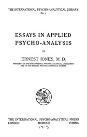 مقالات في التحليل النفسي التطبيقي  