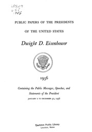 ارض الكتب دوايت أيزنهاور [مورد إلكتروني]: 1956: يحتوي على الرسائل العامة والخطب وبيانات الرئيس ، من 1 يناير إلى 31 ديسمبر 1956 