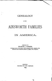 علم الأنساب لعائلات Ainswo r th في أمريكا  ارض الكتب