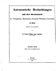 Astronomische Beobachtungen Auf Der Sternwarte Der Königlichen Rheinischen Friedrich-Wilhelms-Universität Zu Bonn 