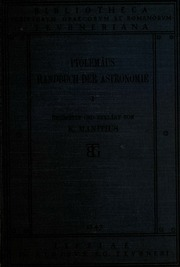 Des Claudius Ptolemäus Ha ndbuch Der Astronomie .. 
