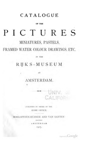 كتالوج للصور والمنمنمات والباستيل والرسومات الملونة المائية المؤطرة ، وما إلى ذلك في متحف Rijks في أمستردام  ارض الكتب