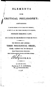 عناصر الفلسفة النقدية: تحتوي على وصف موجز لها ...  ارض الكتب