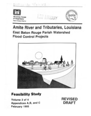 نهر أميت وروافده ، لويزيانا ، مستجمعات المياه في أبرشية EBR ، مشاريع التحكم في الفيضانات ، دراسة الجدوى ، الإصدار 2  