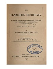 The Clarendon Dictionary: A Concise Handbook of the English