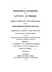 قاموس السيرة الذاتية للمؤلفين الأحياء لبريطانيا العظمى وأيرلندا ؛  
