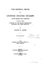 الإصدارات العامة لطوابع الولايات المتحدة وظلالها وأنواعها ؛ التي تم لصق تاريخ آلات التثقيب الخاصة ومنتجاتها  
