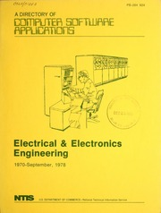 دليل تطبيقات برامج الكمبيوتر: الهندسة الكهربائية والإلكترونية ، 1970-سبتمبر. 1978  ارض الكتب