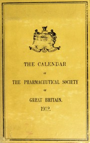 تقويم الجمعية الصيدلانية لبريطانيا العظمى 1912 [مورد إلكتروني]  
