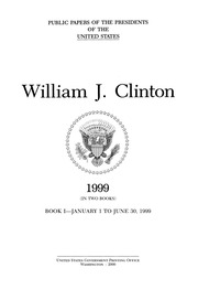 William J. Clinton [مورد إلكتروني]: 1999 (في كتابين)  ارض الكتب
